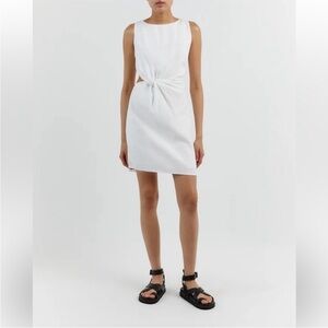 NWT DISSH Leilani White Linen Cutout Minidress Size 2